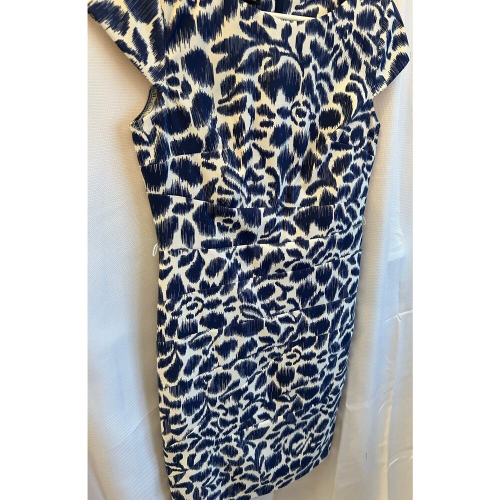 Alyx Sheath Dress Blue Patterned Size 8 - Picture 4 of 5